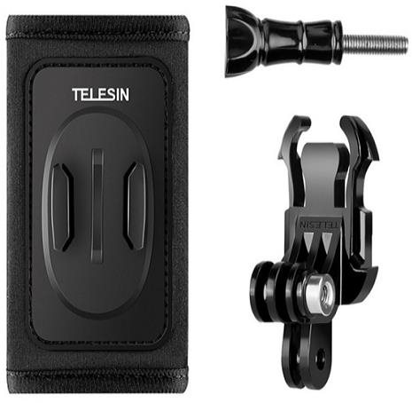 Telesin Backpack Strap držiak na batoh na športové kamery, čierny