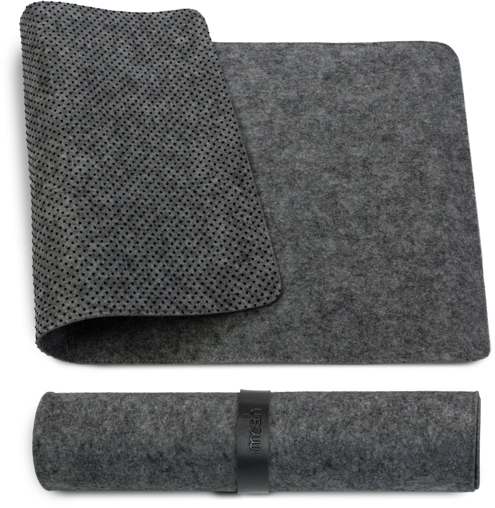 MOSH Table mat, plstená, tmavosivá, 70 × 35 cm
