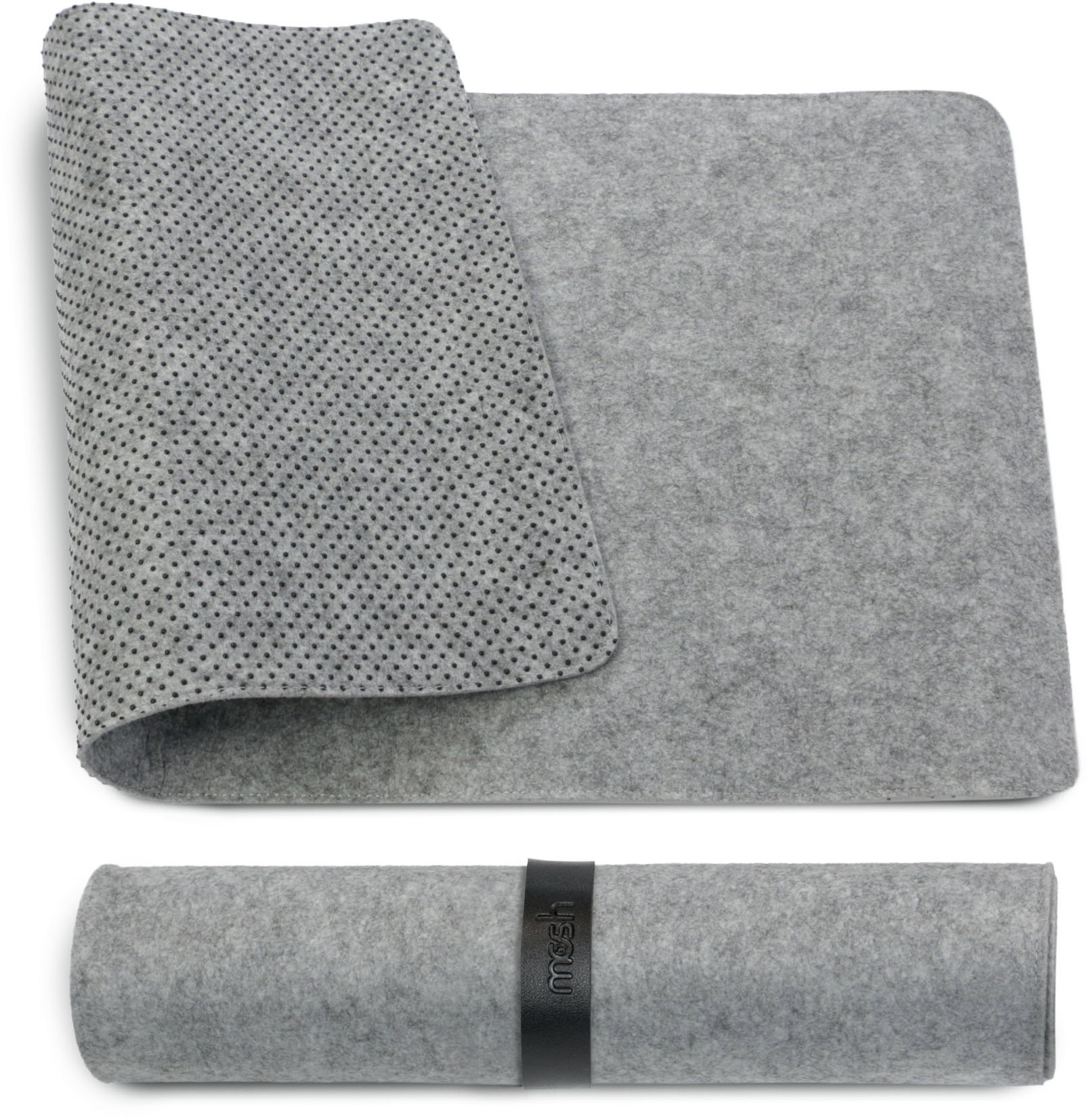 MOSH Table mat, plstená, sivá, 70 × 35 cm