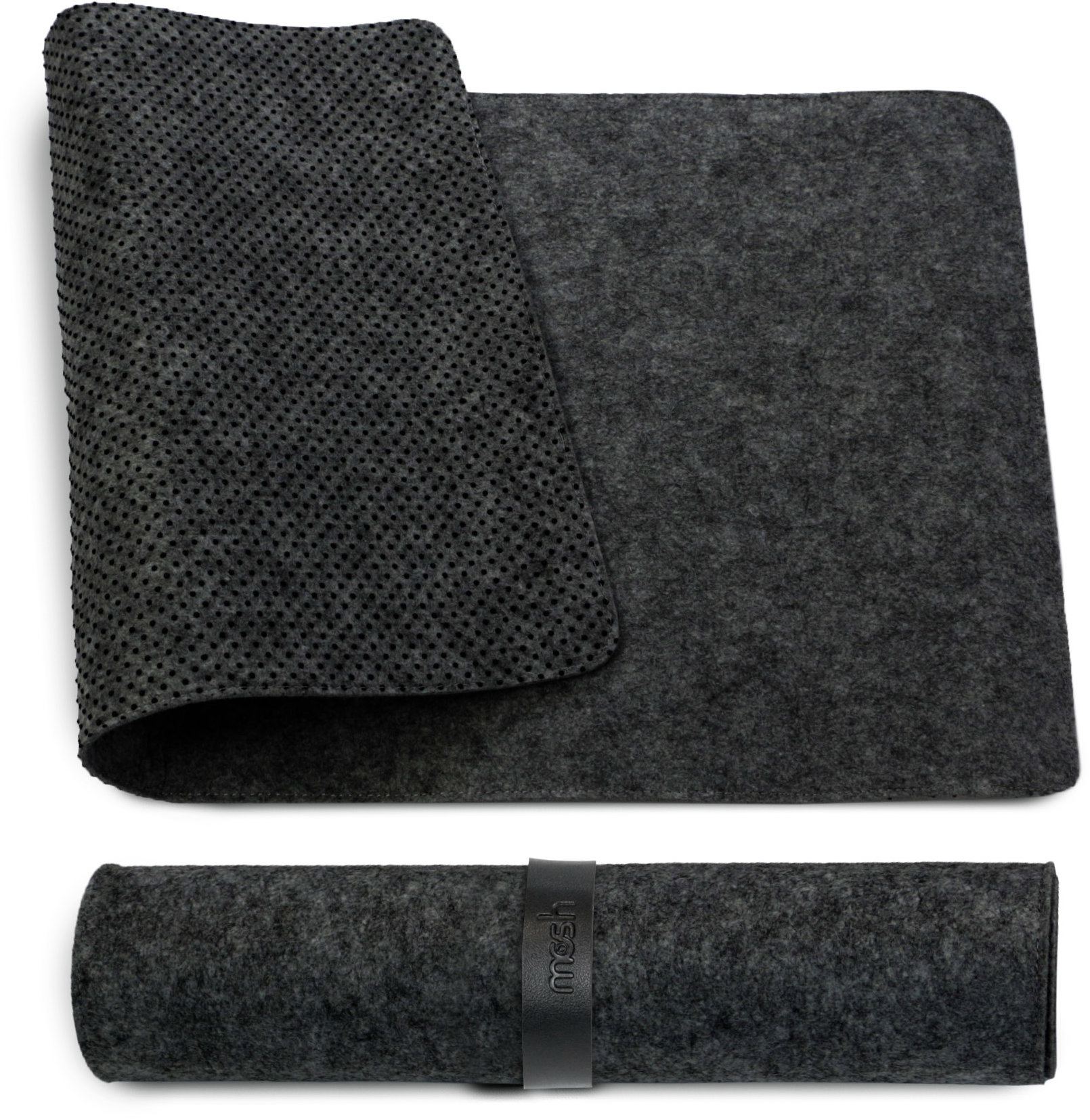 MOSH Table mat, plstená, čierna, 70 × 35 cm