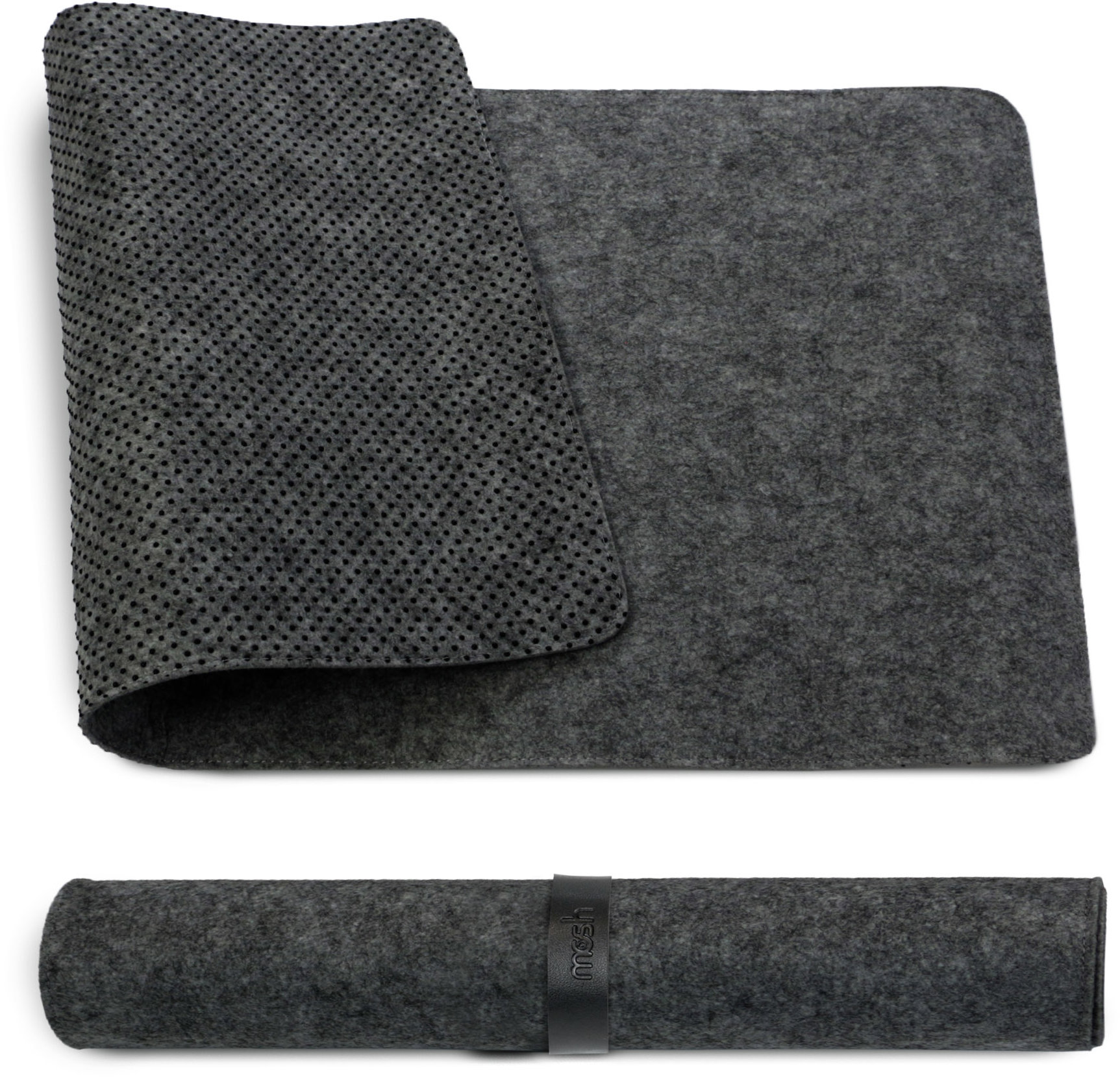 MOSH Table mat, plstená, tmavo sivá, 90 × 45 cm