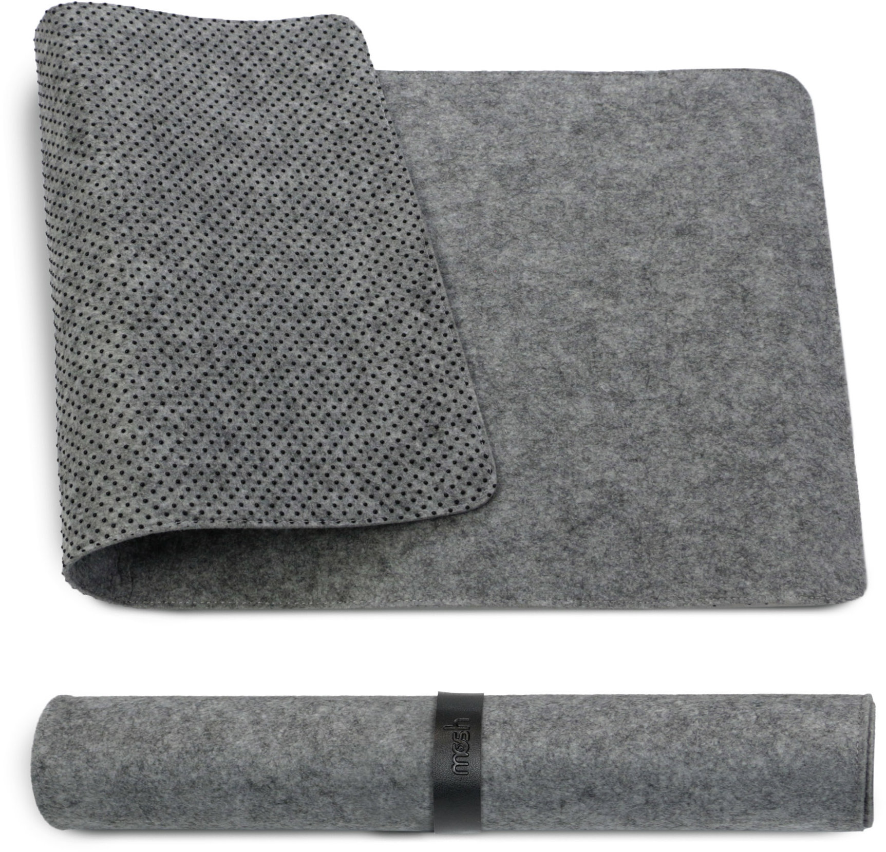 MOSH Table mat, plstená, sivá, 90 × 45 cm
