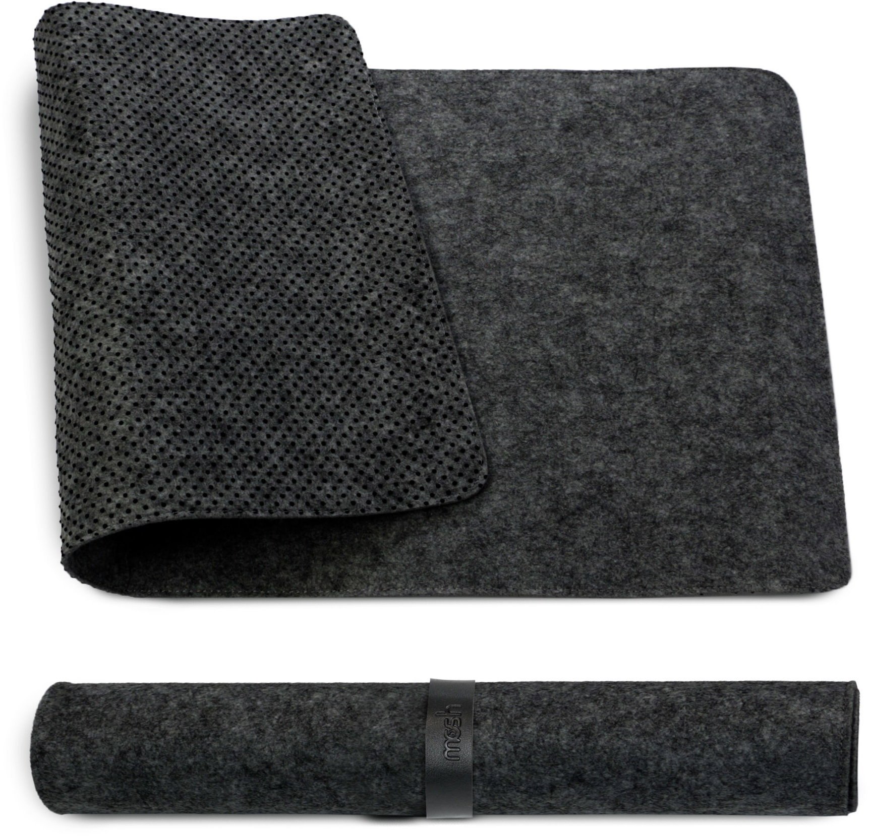 MOSH Table mat, plstená, čierna, 90 × 45 cm