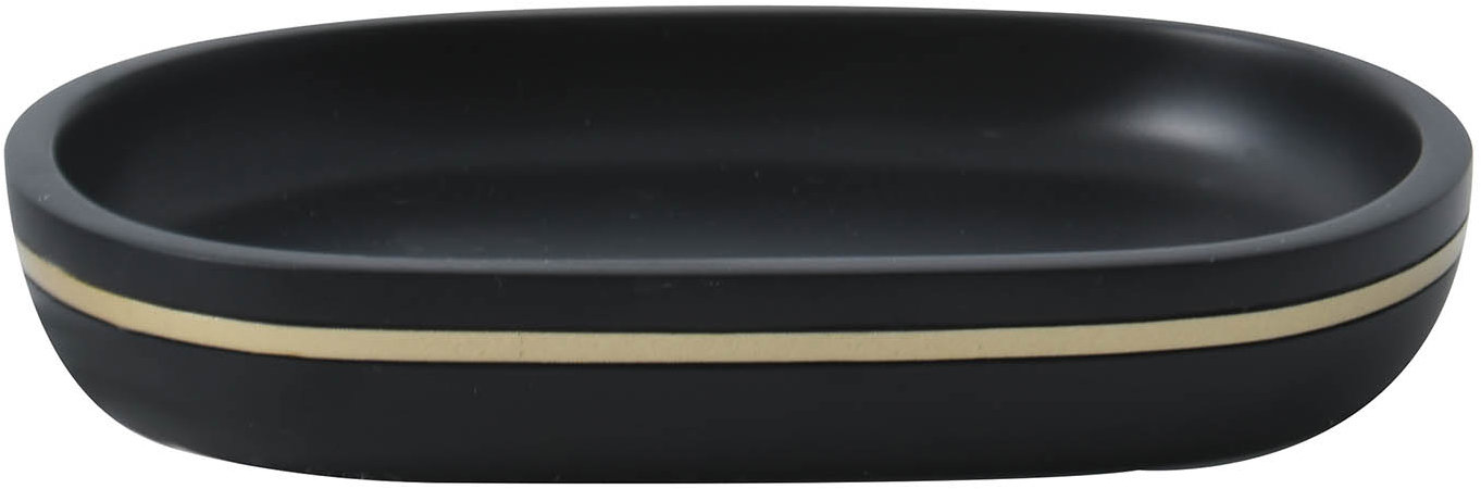 Spirella Mydlovnička BLY, polyresin, čierno-zlatá