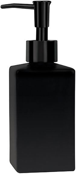 Spirella Dávkovač mydla QUADRO, keramika, 300 ml, matne čierny