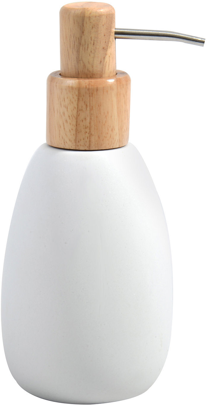 Spirella Dávkovač mydla SVEN, polyresin, drevo, 260 ml, biely