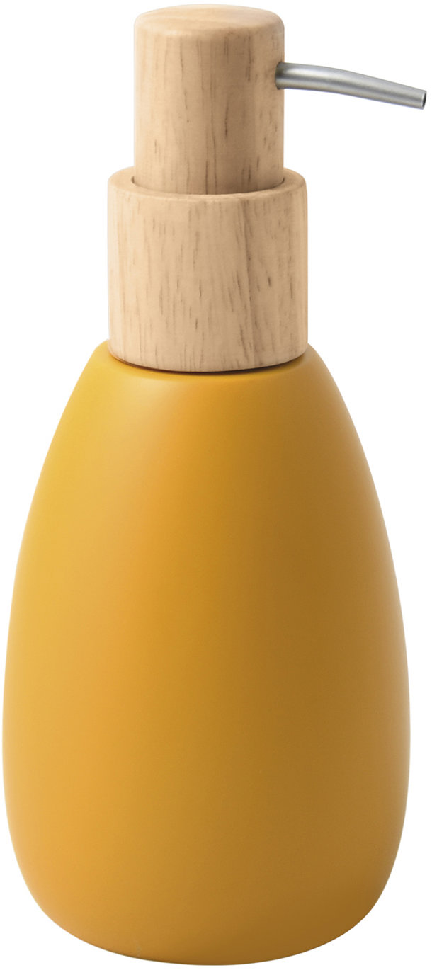 Spirella Dávkovač mydla SVEN, polyresin, drevo, 260 ml, žltý
