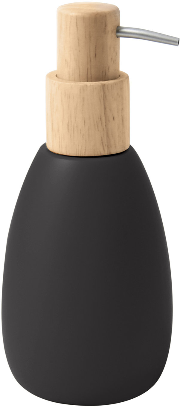 Spirella Dávkovač mydla SVEN, polyresin, drevo, 260 ml, čierny