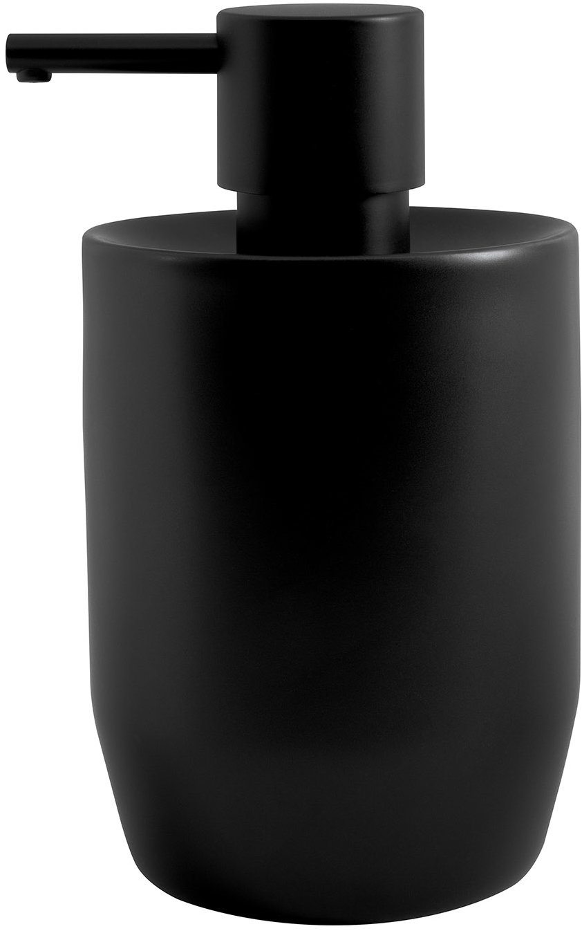 Spirella Dávkovač mydla JARO, keramika, 300 ml, čierny