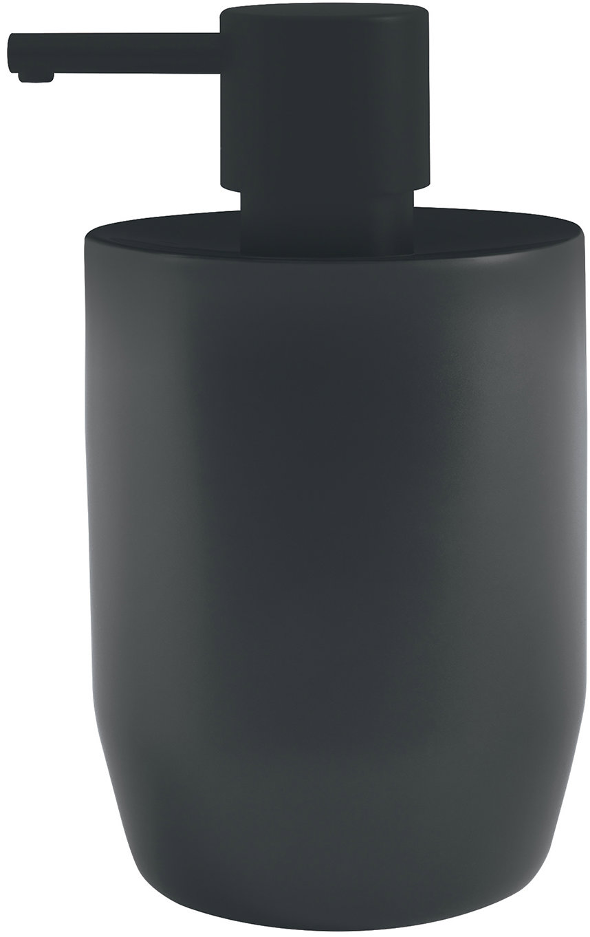 Spirella Dávkovač mydla JARO, keramika, 300 ml, tmavosivý/čierny