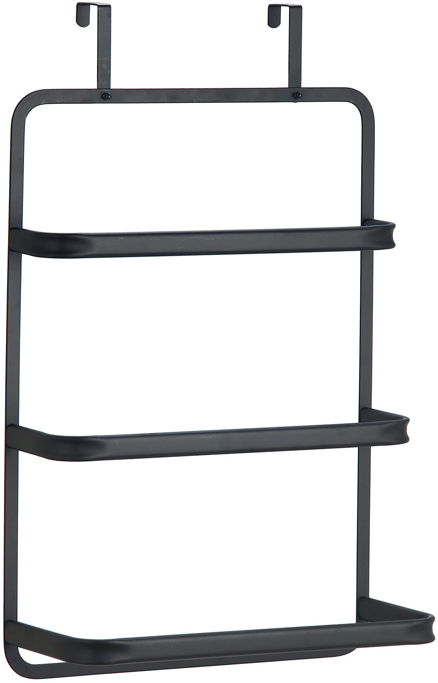 MSV závesný držiak na uteráky, čierny, oceľ, 42 cm