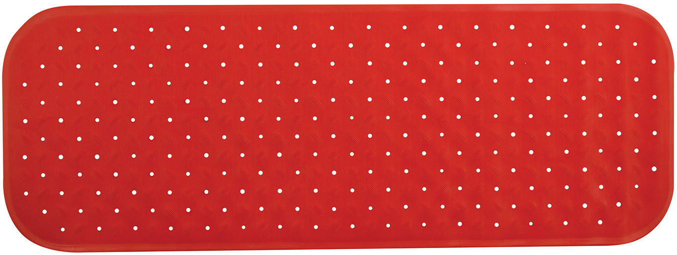 MSV protišmyková podložka do vane Class, červená, 36 × 97 cm