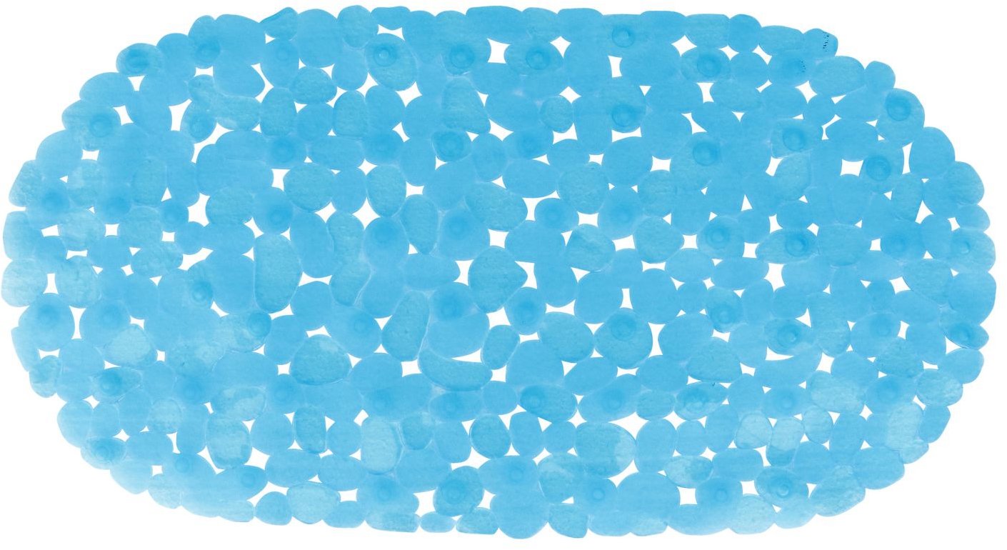 MSV protišmyková podložka do vane Galets, číra modrá, 35 × 68 cm