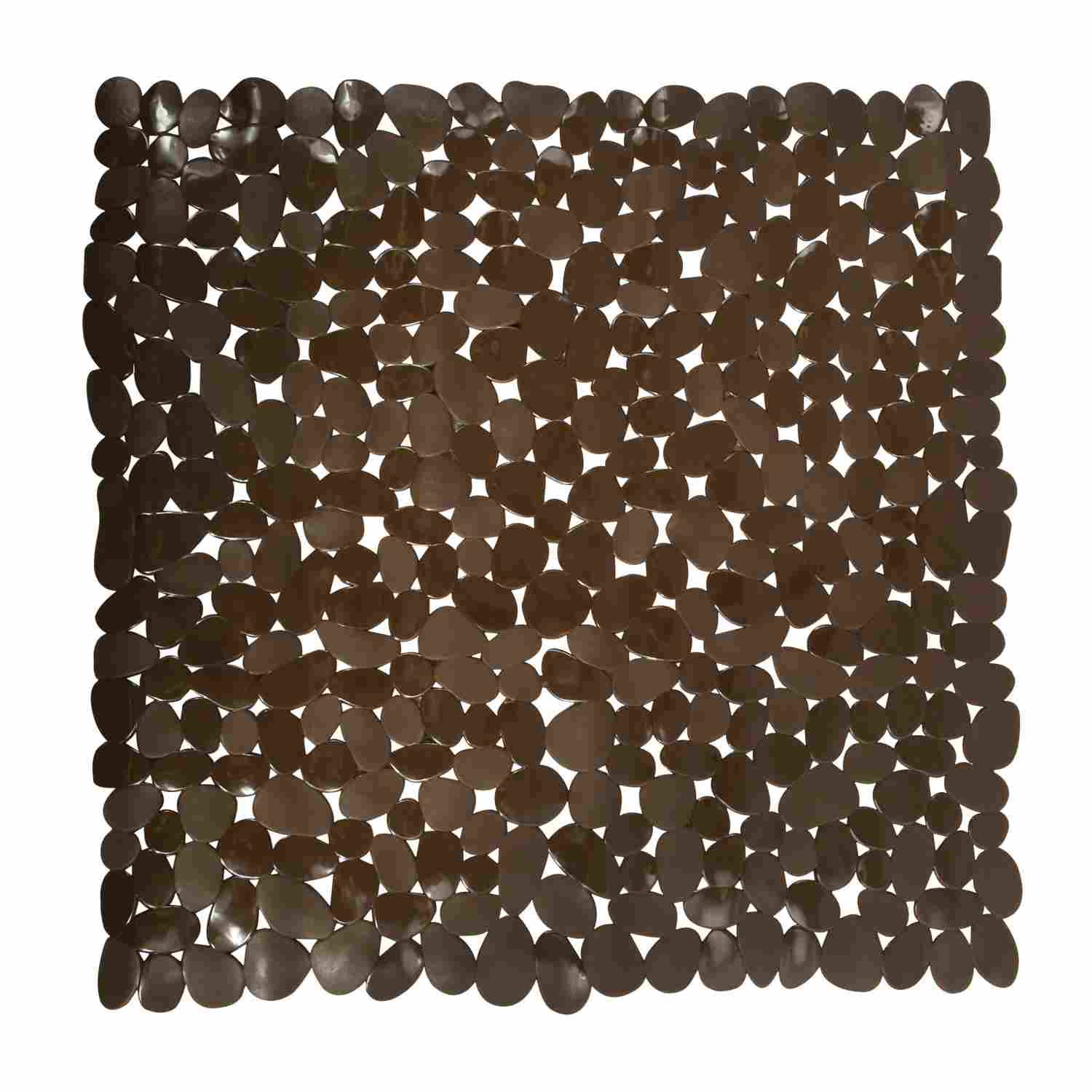 MSV protišmyková podložka do sprchy Galets, hnedá, 53 × 53 cm