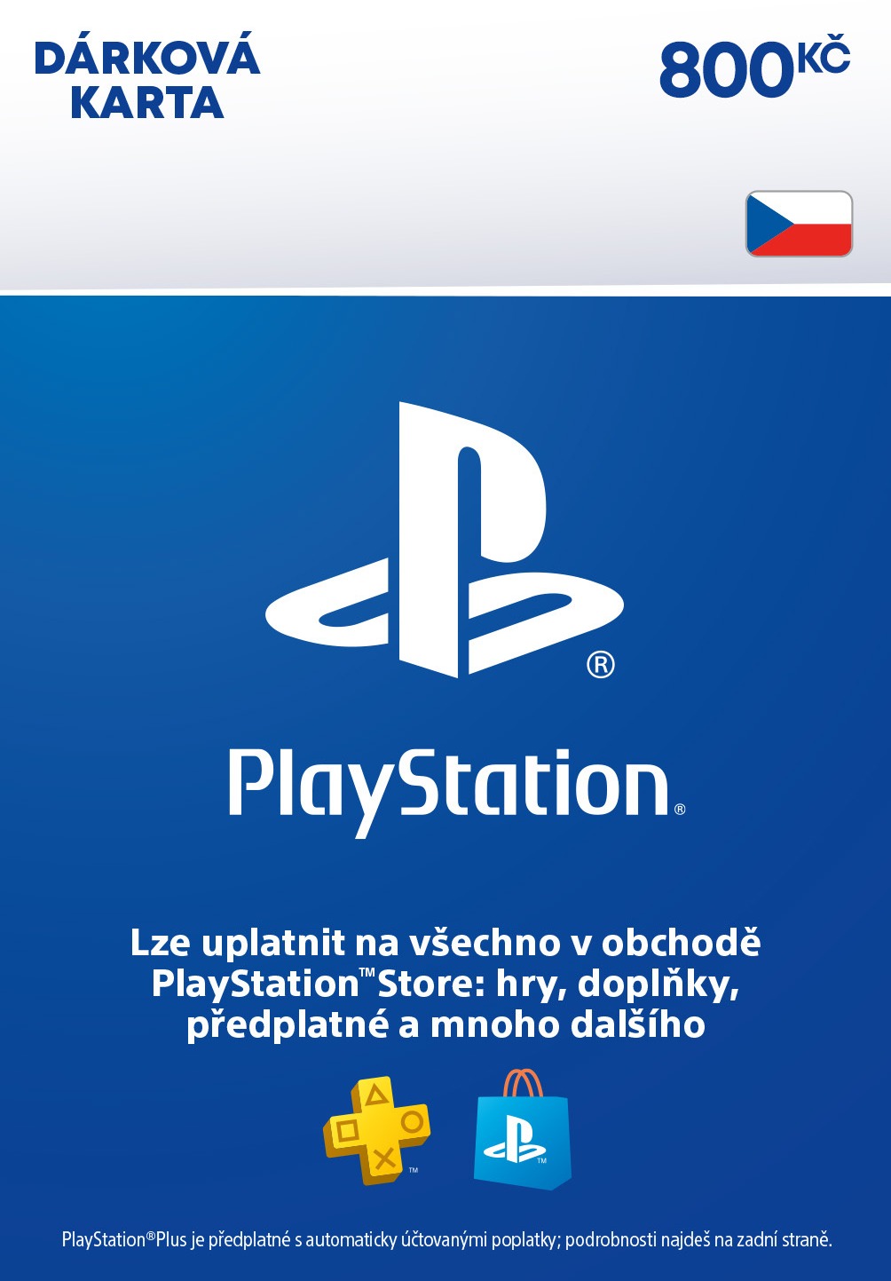 PlayStation Store - Kredit 800 Kč - CZ Digital