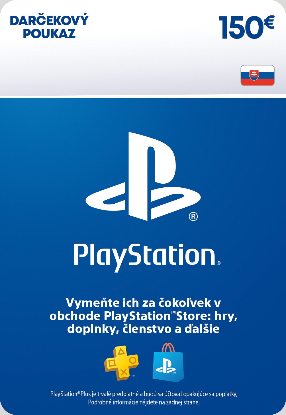 PlayStation Store – Kredit 150 EUR – SK Digital