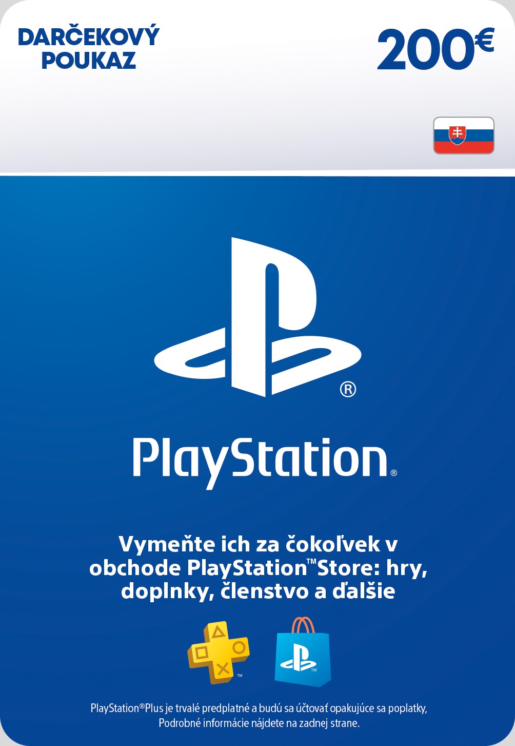 PlayStation Store – Kredit 200 EUR – SK Digital