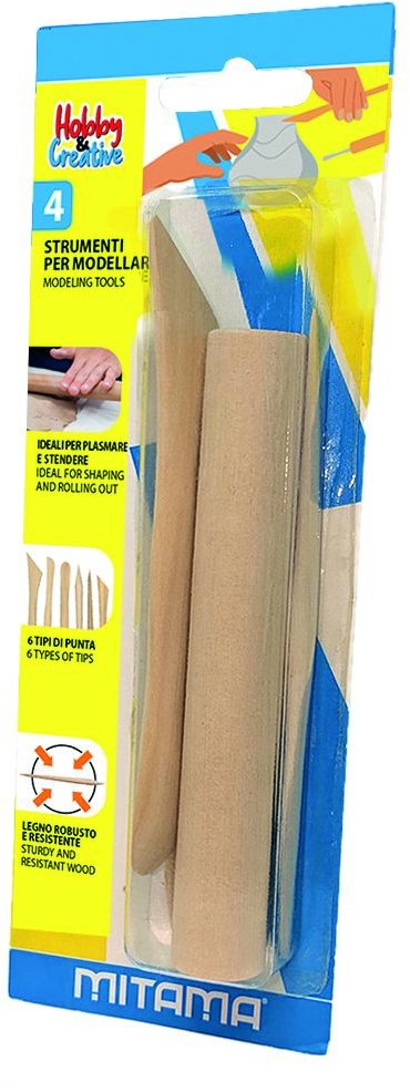 MITAMA drevené modelovacie nástroje 4 ks