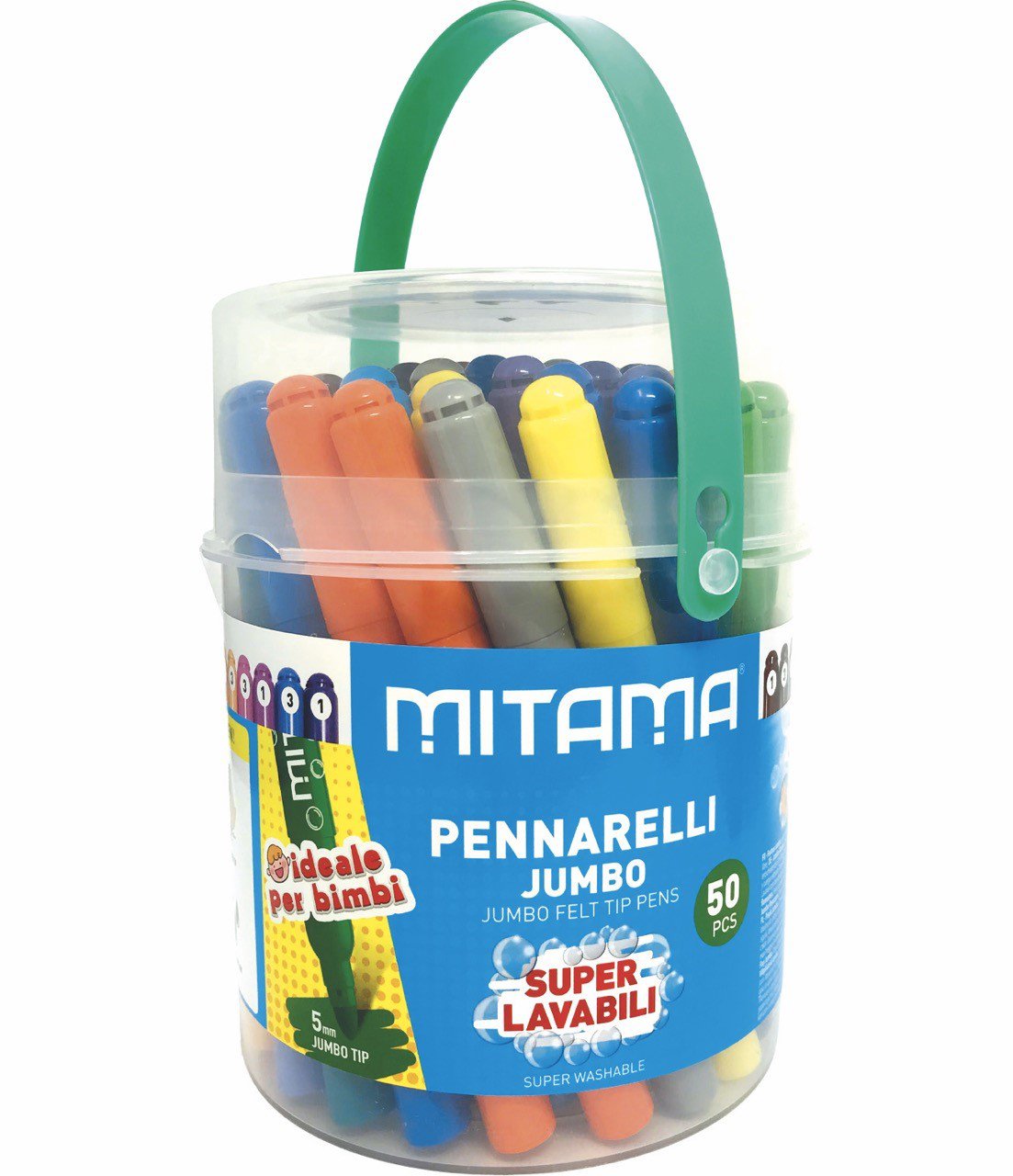 MITAMA JUMBO, umývateľné, 5 mm, okrúhle – súprava 50 ks