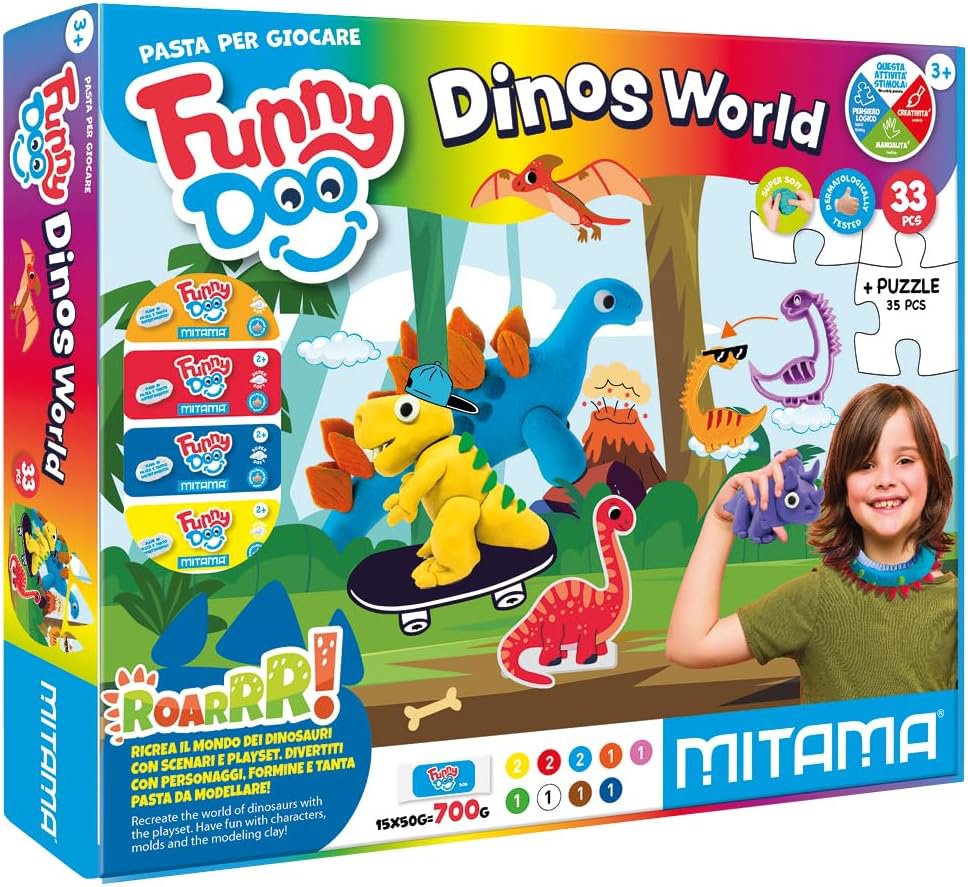 MITAMA FUNNY DOO Dinosaury, 33-dielna sada