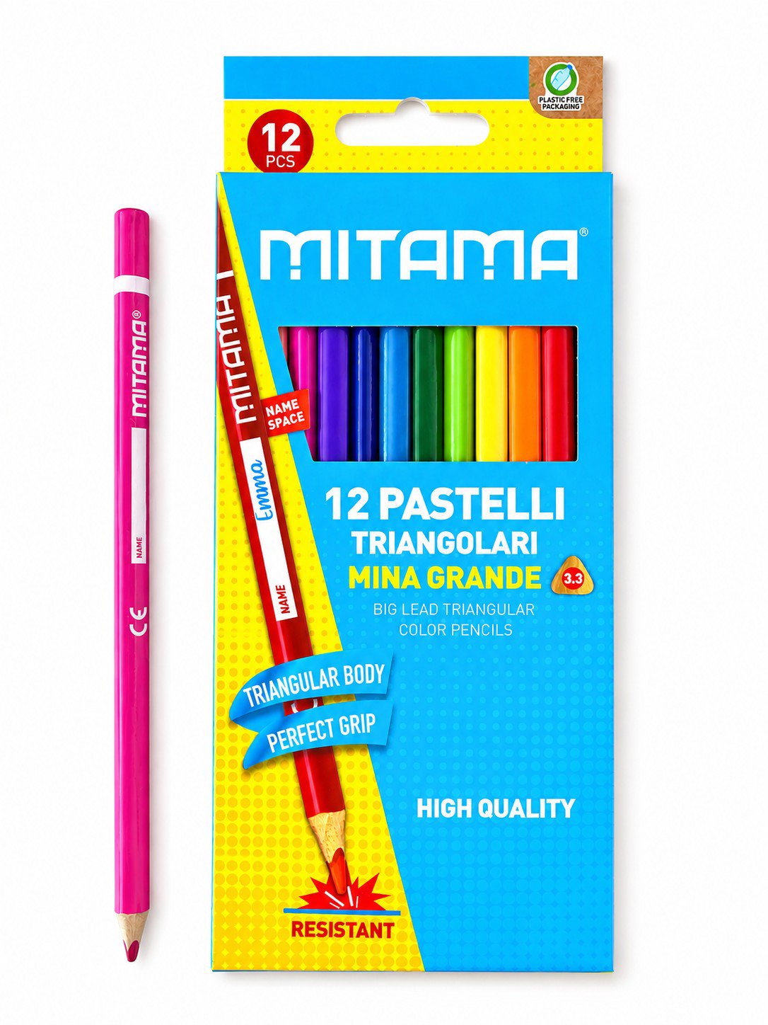 MITAMA s okienkom na meno, trojhranné, 12 farieb