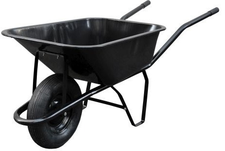 MAT Stavebný fúrik 80 l, nafukovacie koleso, čierny, zmontovaný