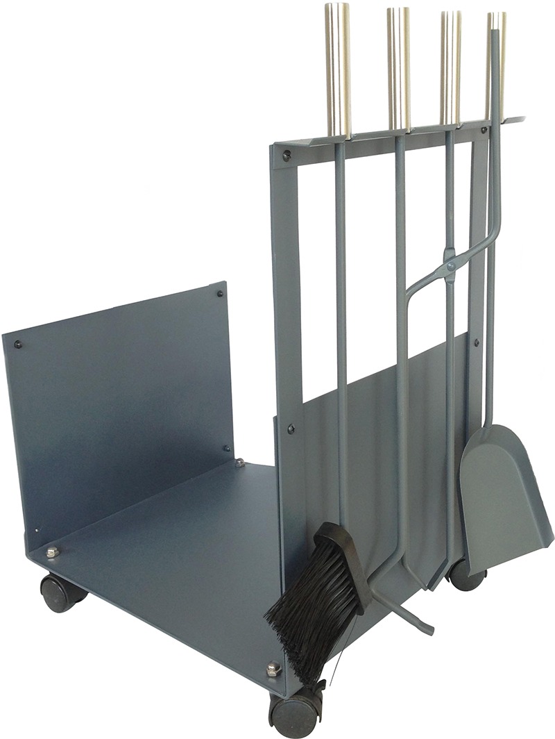 M.A.T. Kôš krbový s náradím 62 cm oceľ/drevo