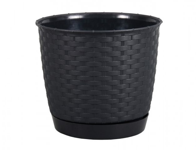 Prosperplast RATOLLA ROUND 22 v. 19,5 cm, 4,2 l, antracit