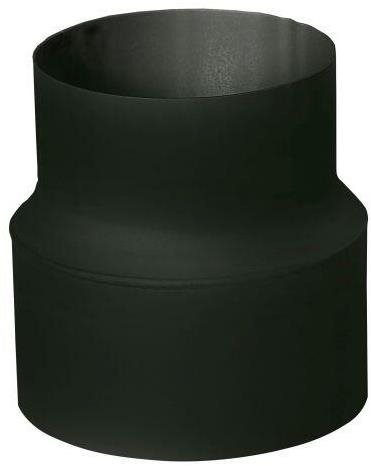 Eurometal redukcia rúrková 200 / 160 mm (dĺžka 160 mm) hrúbka 1,5 mm čierna