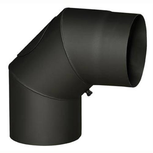 Eurometal koleno dymové s otv. 180 mm/90 st., hr. 1,5 mm ČIERNE