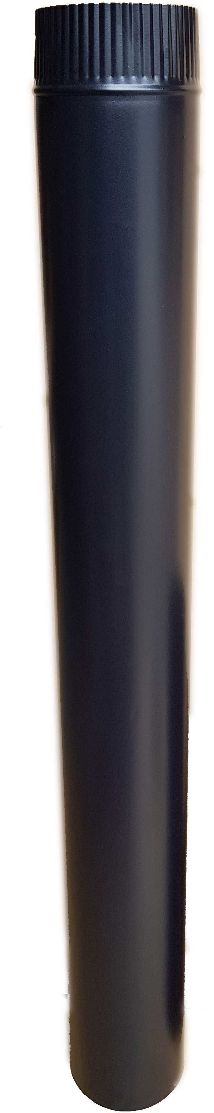 Rúra dymovodu priemer 150 mm, smalt čierna, 1 m