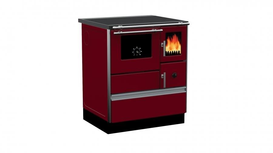 Alfa Plam sporák Alfa 70 Dominant*ECO CV-L,na TP, červený, ľavý H-B priemer 120 mm, 6,7 kW