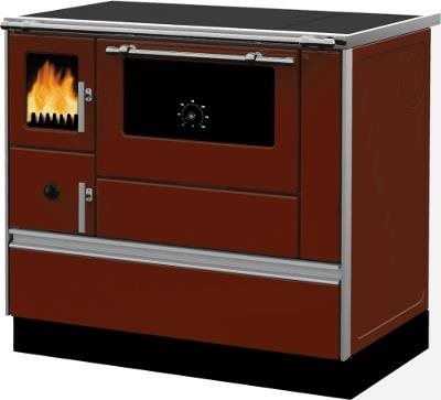 Alfa Plam sporák Alfa 90H Dominant*ECO*CV-D, 6,7 kW, červený, pravý, s 120 mm