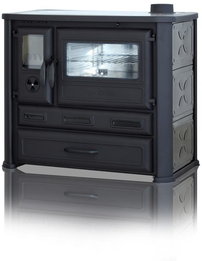 tim sistem ALMA MONS ECO P čierna 6 kW, sporák na TP