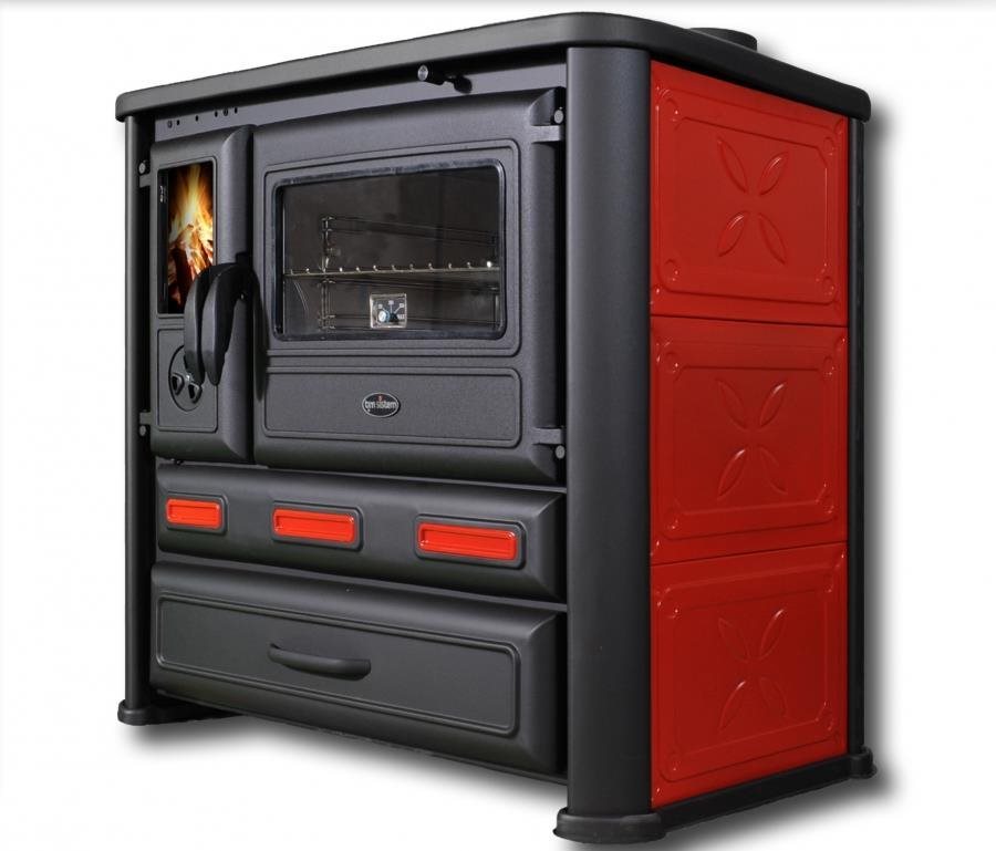 tim sistem ALMA MONS ECO P červená 6 kW, sporák na TP