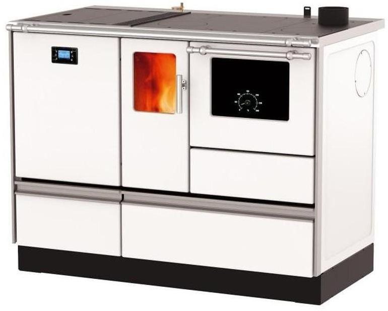 Alfa Plam ALFA TERM H20 ECO peletový šporák s výmenníkom 20 kW, pravý, biely