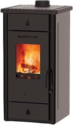 Alfa Plam ELITA 3*A*ECO 8 kW krbové kachle, antracit, horné s 120 mm