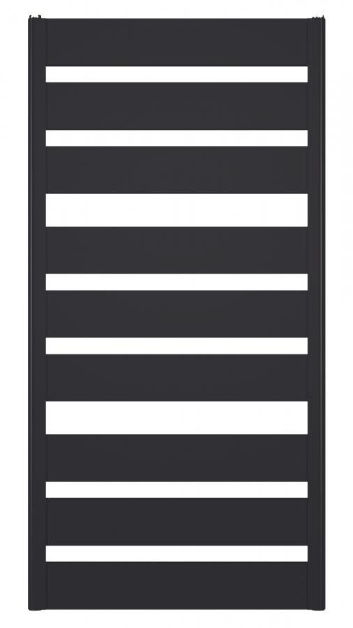 Teplovodný hliníkový radiátor ELEGANT, EL 9/60, 1250 × 630, 870w, čierny