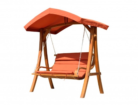 IGOTREND Záhradná hojdačka pre 2 osoby GREENLAND – červené/terracota