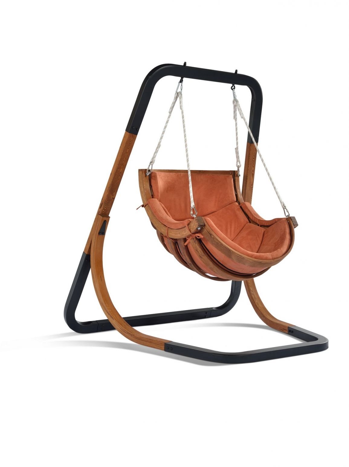 IGOTREND Závesné kreslo hojdacie TRAPEZOID S, oranžové/terakota