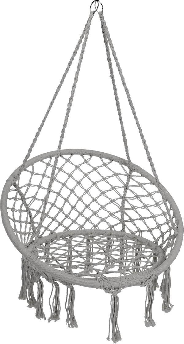 IGOTREND Závesné kreslo hojdacie, 80cm, sivé