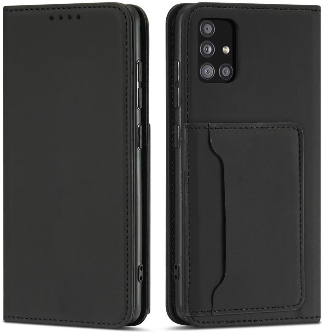 Magnet Card knižkové kožené puzdro na Xiaomi Redmi Note 11 Pro 4G/5G, čierne