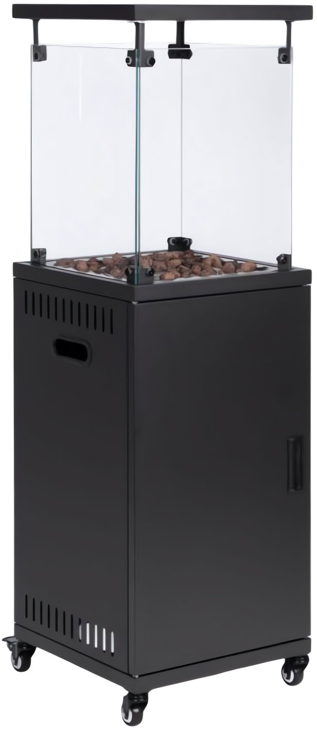 MultiGarden Terasový plynový ohrievač so skleneným krytom FPS-B-BJ, 13 kW, čierny