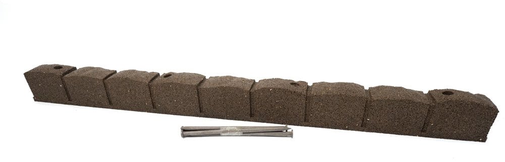MULTY HOME Roman Stone Trávníkový lem gumový včetně hřebů 120 cm, hnědý