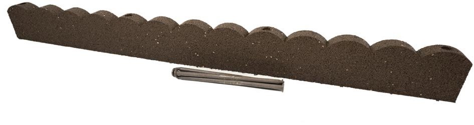Multy Home Scalloped Trávníkový lem gumový včetně hřebů 120 cm, hnědý