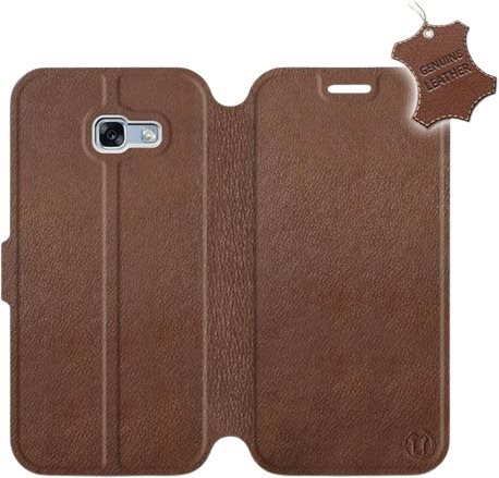 Flip puzdro na mobil Samsung Galaxy A5 2017 – Hnedé – kožené – Brown Leather