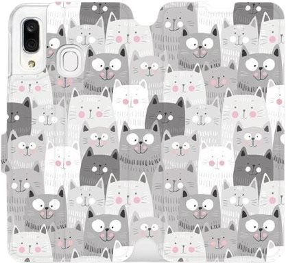 Flipové puzdro na mobil Samsung Galaxy A40 – M099P Mačičky