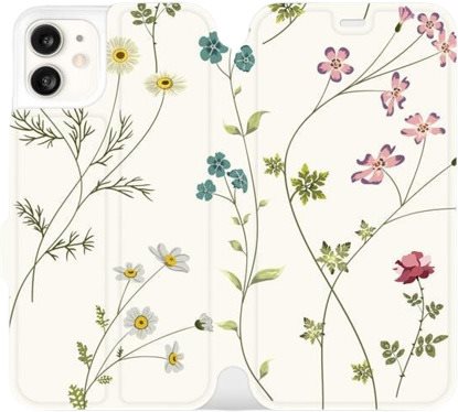 Flipové puzdro na mobil Apple iPhone 11 – MD03S Tenké rastlinky s kvetmi