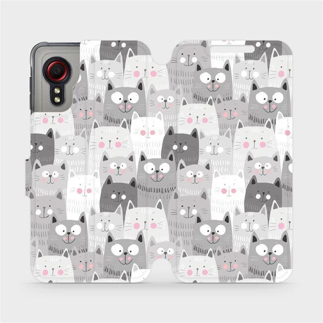 Flipové puzdro na mobil Samsung Galaxy Xcover 5 – M099P Mačičky