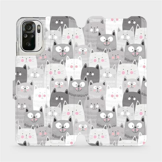 Flipové puzdro na mobil Xiaomi Redmi Note 10S – M099P Mačičky